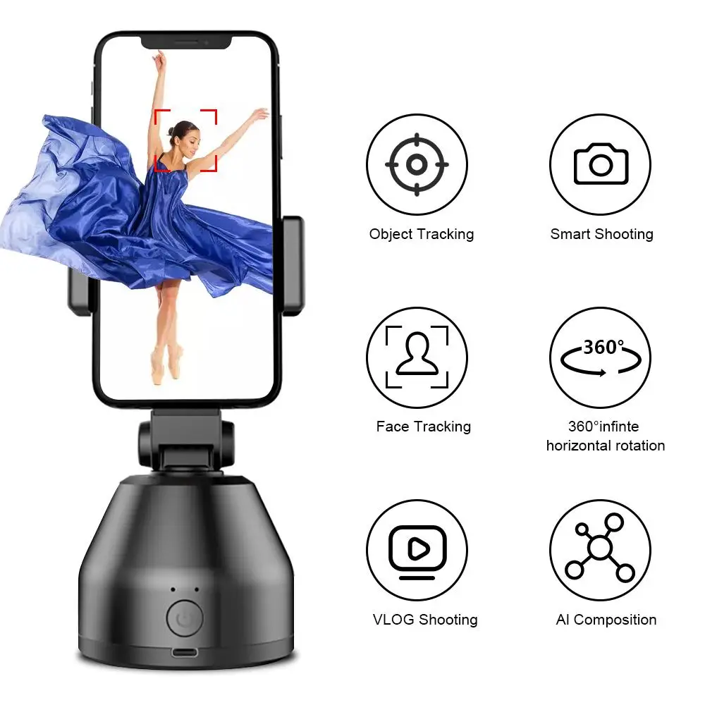 Rotazione Face Tracking Selfie Stick Treppiede All-In- Object Tracking Holder Fotocamera Gimbal Photo Vlog Live Video Record