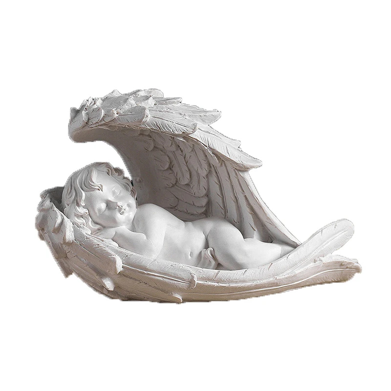 

Resin Sculptures Figurines For Interior Statues Nordic Style Decoration Girly Wings Angel Room Ornaments Home Decor Gift Craft