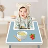 Solid Color Baby Soft Silicone Placemat High Chair Tray Mat Kids Non-slip Tableware Easy to Clean Infant Feeding Accessories 6