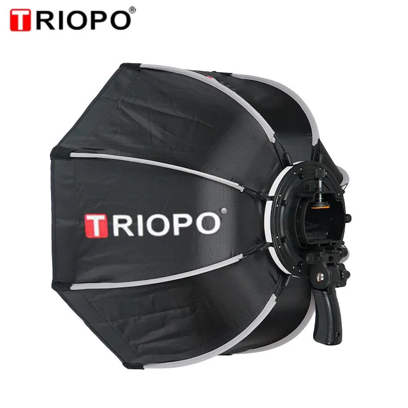 Triopo Dobrável Octagon Softbox Bowns Godox Yongnuo Velocidadelite Flash Light Mount Handle Caixa Macia 55cm 65cm 90cm - Image 6