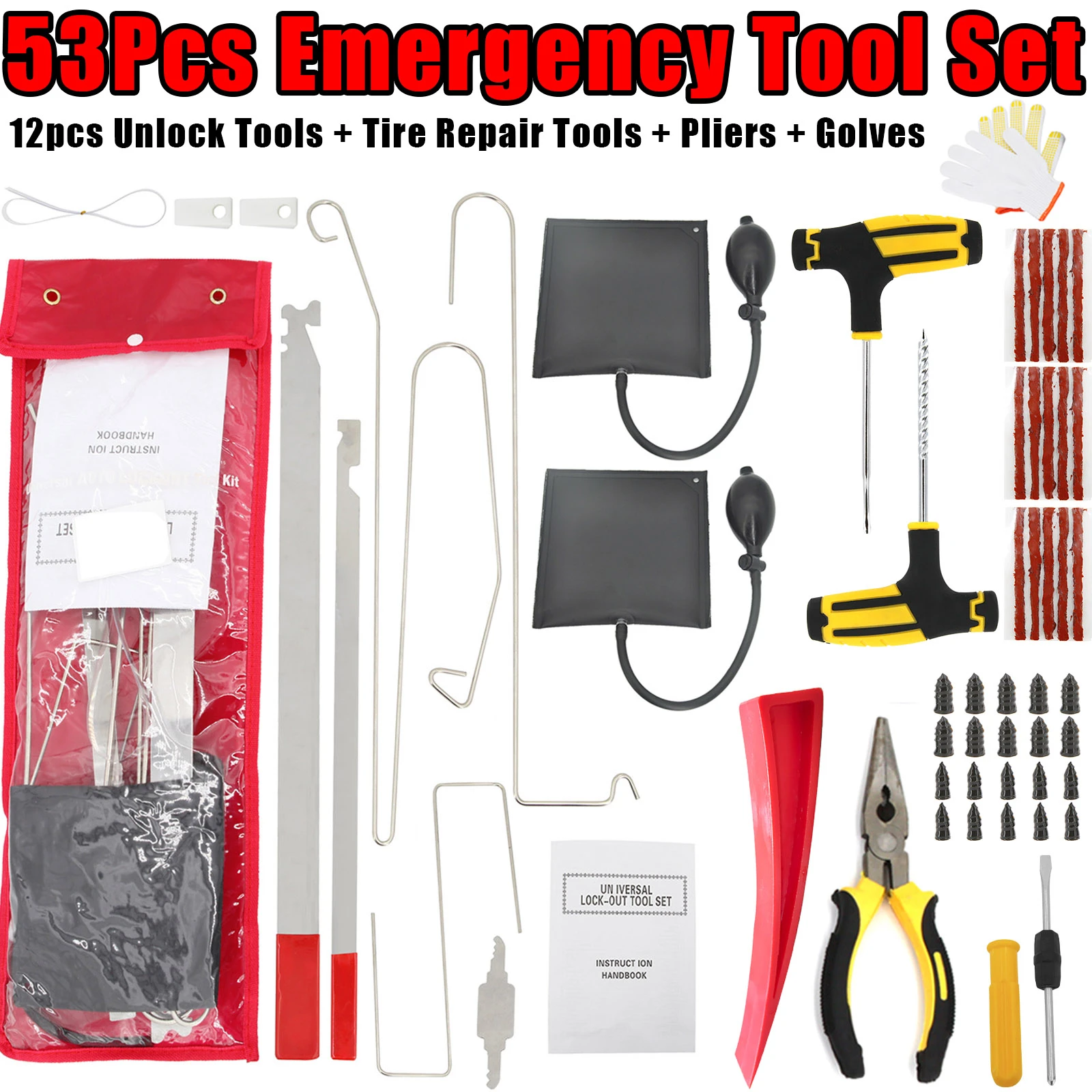 Universal Car Door Emergency Opening Key Lost Lock Out Unlock Hand