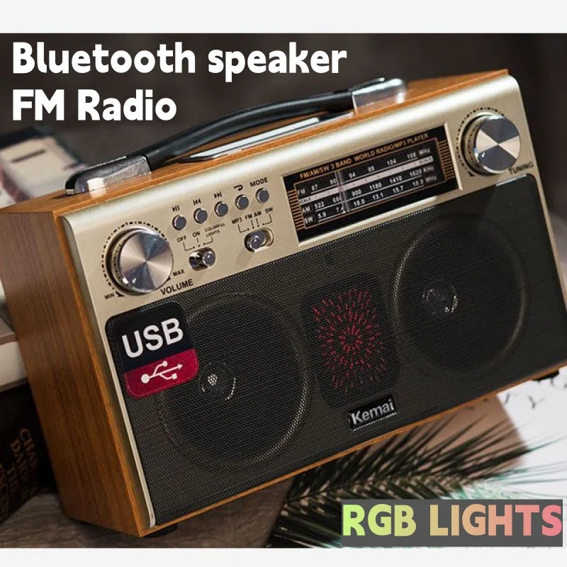 

MD-1702B деревянная уличная портативная Bluetooth-колонка с широким диапазоном и FM-радио Cloumn