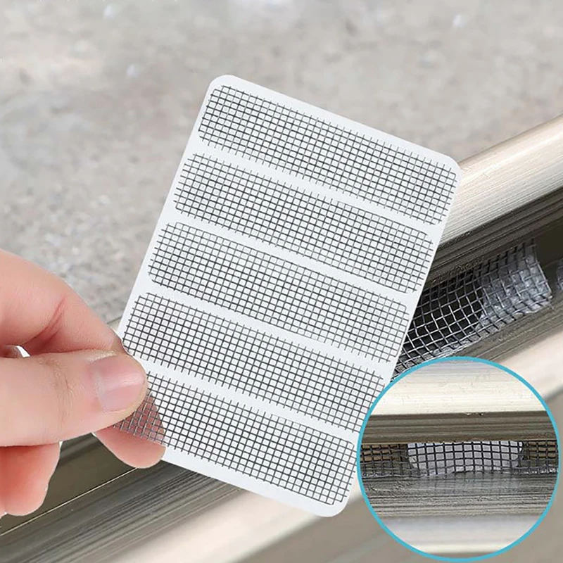 

10Pc Adhesive Fix Net Window Home Anti Mosquito Fly Bug Insect Repair Screen Wall Patch Stickers Mesh Window Screen Home DIY