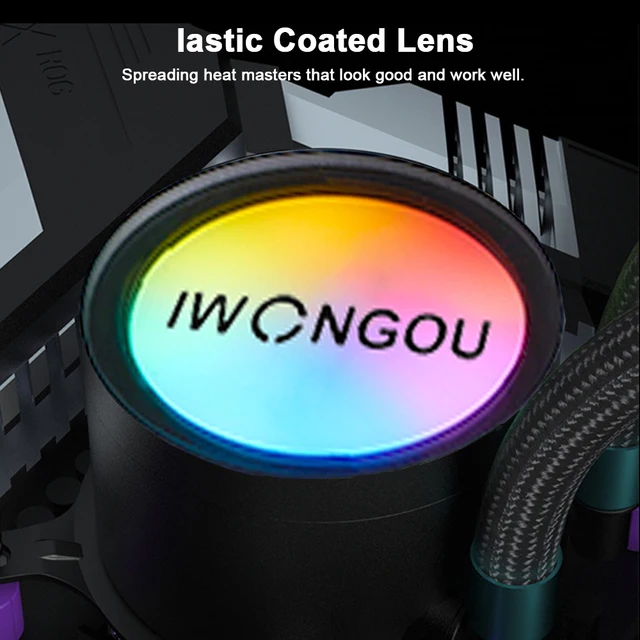 IWONGOU 워터 쿨러, 다양한 CPU 호환, RGB 지원과 고품질 소재 결합