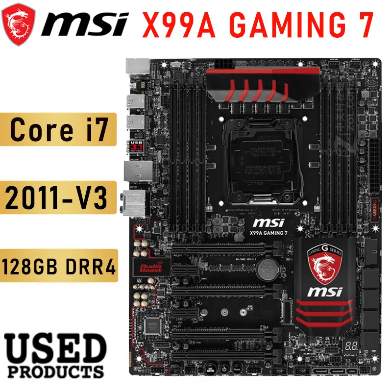 Lga 2011-v3 Msi X99a Gaming 7 Motherboard Lga 2011-v3 Core Lga 2011-v3 Msi X99a Gaming 7 Motherboard Lga 2011-v3 Core