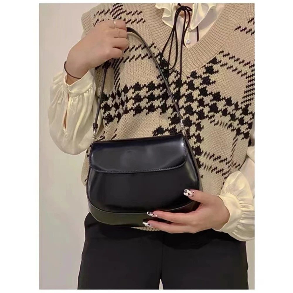 Women's Simple Underarm Shoulder Backpack New Design hobo Armpit Bag Silver Handbag Versatile Shoulder Women's Bag