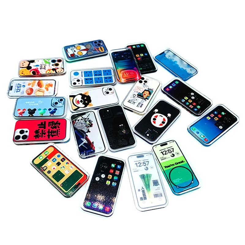 

1/12 Dollhouse Mini Mobile Phone Model Dollhouse Simulation Cellphone Dolls House Decoration Accessories Pretend Play Toys