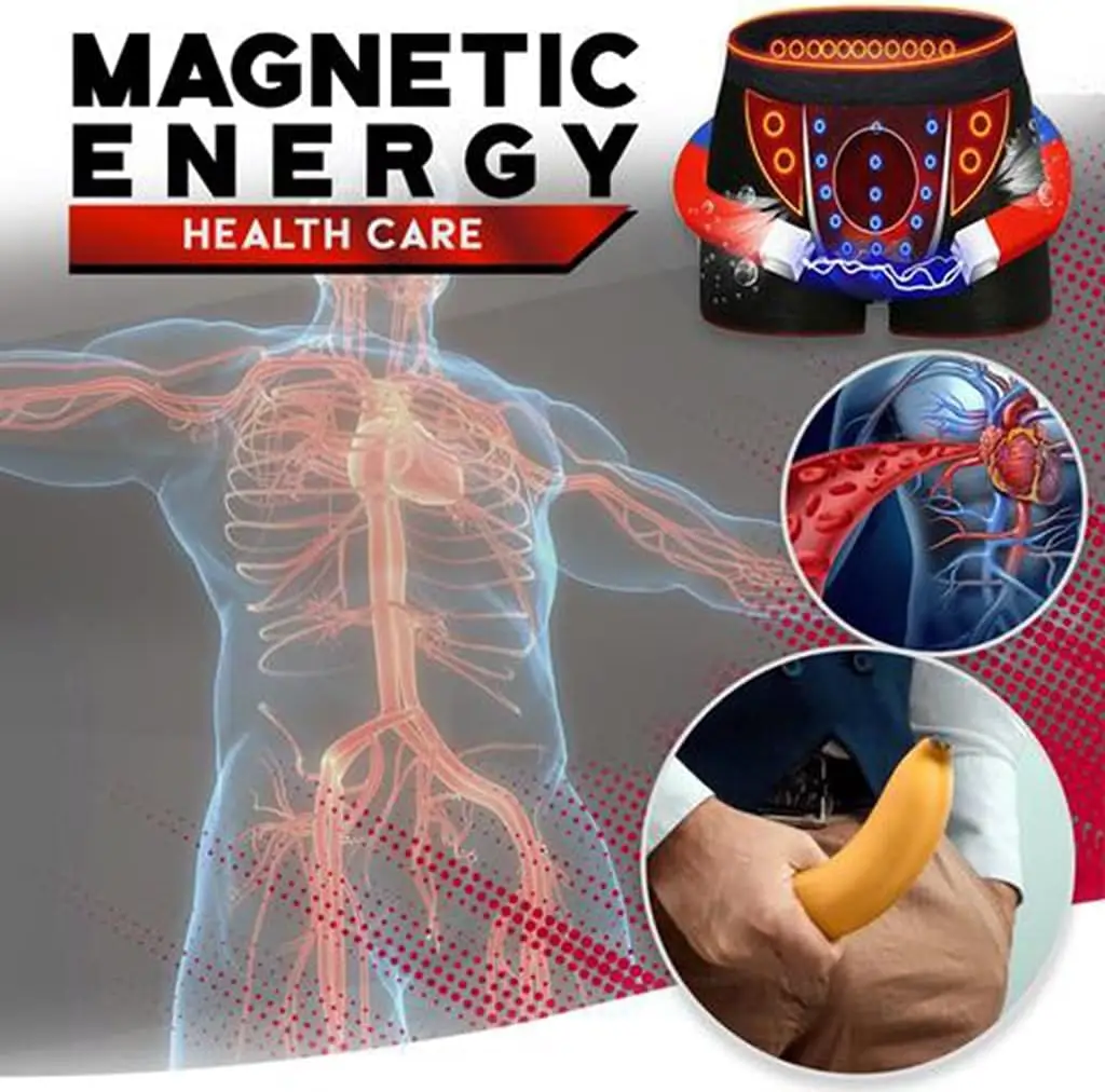 

3pc New Upgraded Version of Men's Magnetic Therapy Health Panties 63 Magnet Reinforced Boxer Briefs Underwear(L-6XL)