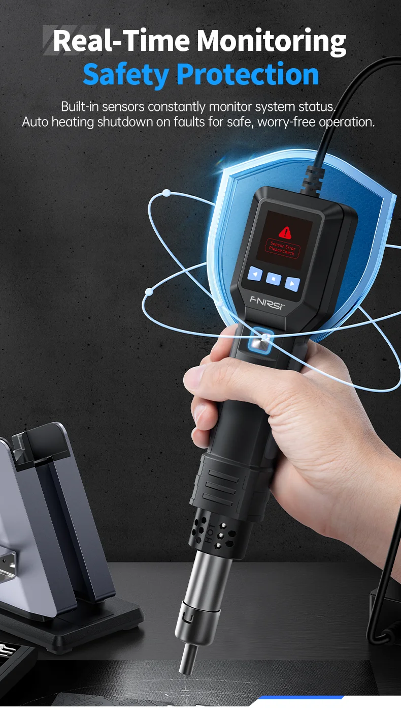 SAG-55 550W Digital Hot Air Gun with Stand, LCD Heat Gun for BGA Rework & Repair