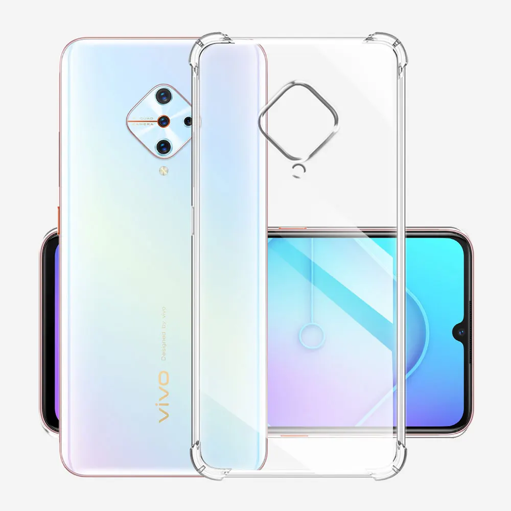 Clear Shockproof Silicone TPU Phone Case - Vivo 1920/S1 Pro/V17 Russia