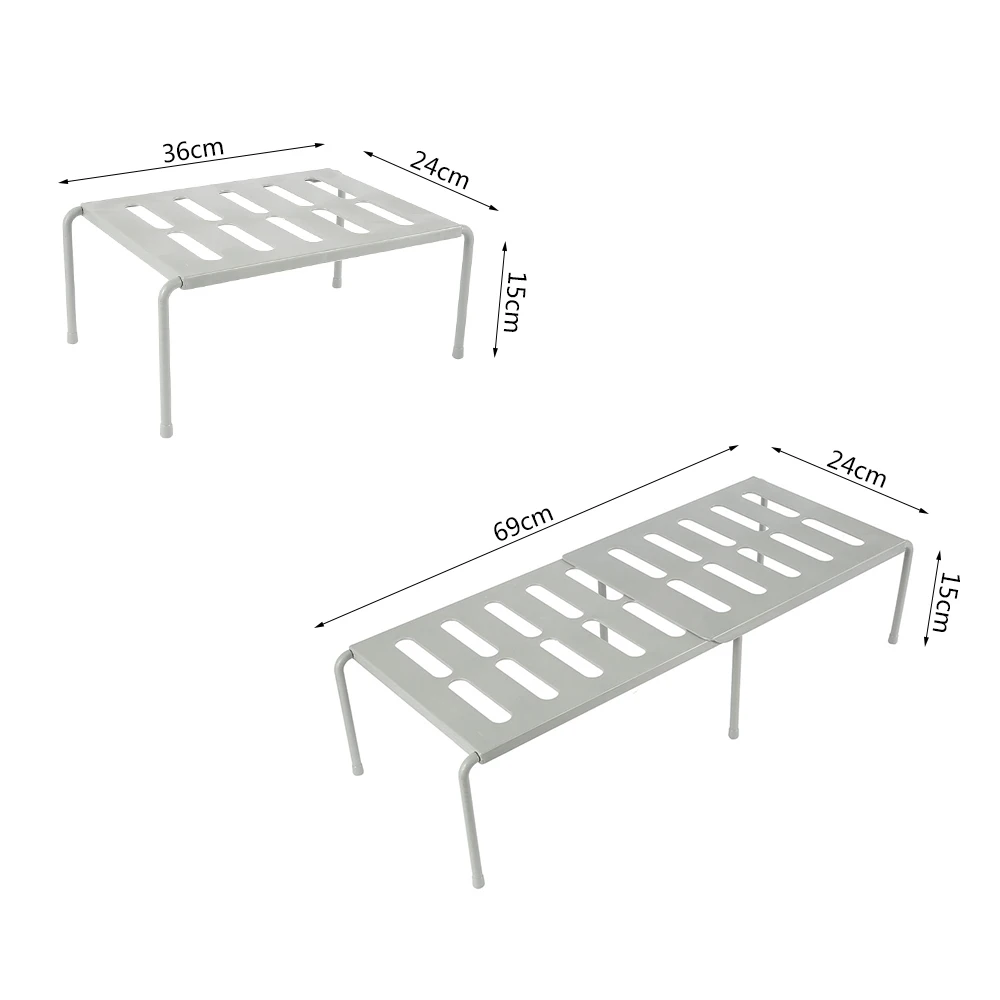 Scaffale retrattile impilabile scorrevole Rack Organizer Shelfs cucina ferro Rack di stoccaggio per armadi stoviglie controsoffitti per la casa