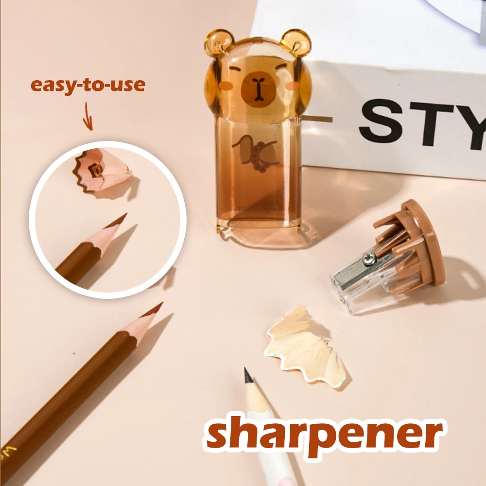 طقم مكون من 6 قطع من قرطاسية كابيبارا اللطيفة للعو...