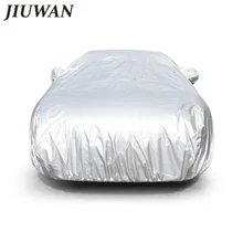 JIUWAN العالمي SUV سيارة يغطي الشمس الغبار UV حماية في الهواء الطلق السيارات يغطي كامل مظلة الفضة شريط عاكس لسيارات الدفع الرباعي سيدان