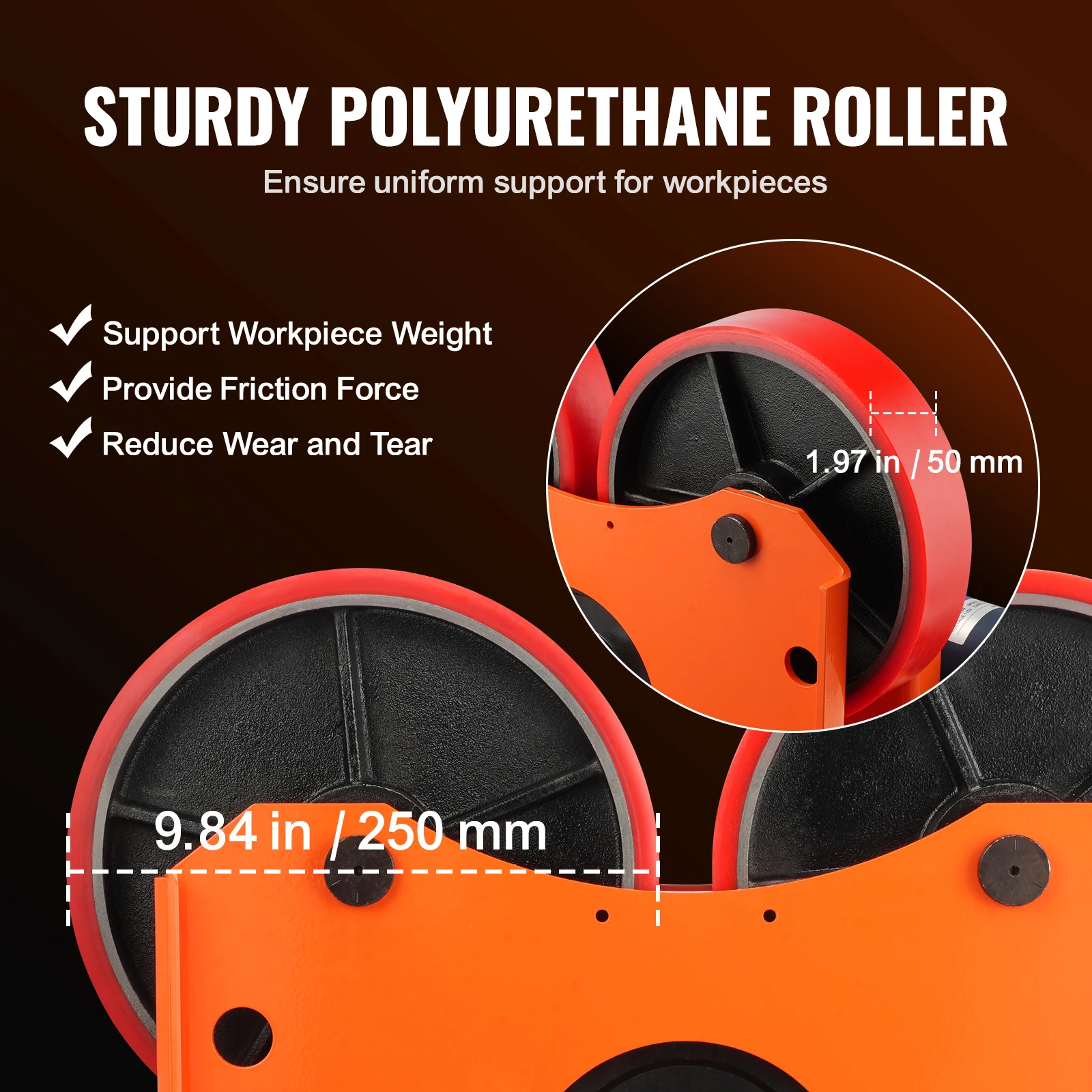 VEVOR Welding Positioner Turning Rolls Linkage Roller 1000KG Loading Welding Turning Rotary Torch Stand for Welding Equipment 4