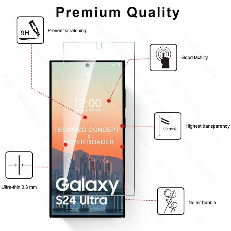 Lentille de Protection en Verre Trempé Samsung Galaxy S24 5G Version Noire  - Dealy