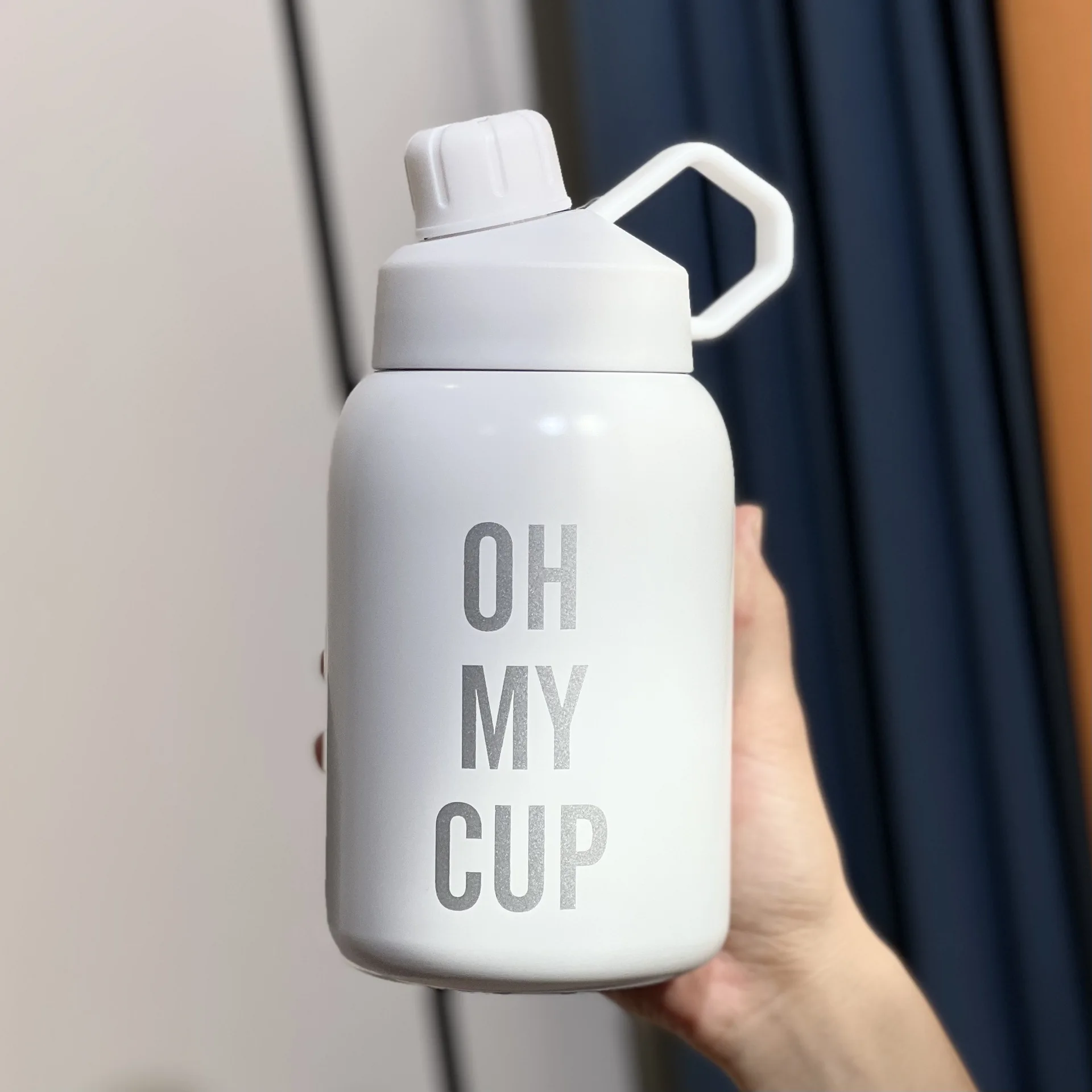 850ml Cute Stainless Steel Thermos Water Bottle Portable Insulated Coffee  Tea Beer Tumbler Travel Thermal Cup Hot Cold Drinks