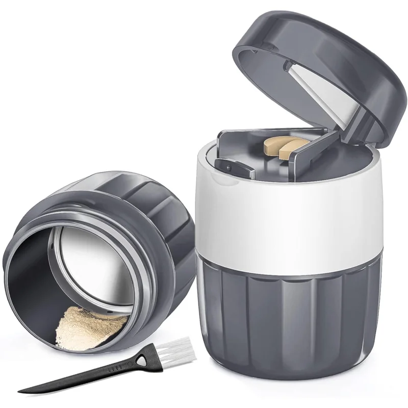 3-in-1 Multifunctional Pill Organizer and Crusher with Integrated Dispenser