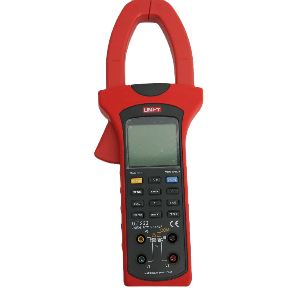

UNI-T UT233 трехфазный 600 кВт измеритель мощности True RMS цифровой USB-зажим