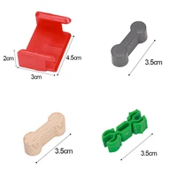 Wooden Track Parts Connectors Fixer Wooden Railway Train Track Accessories Holder Fixing Clips for Wood Tracks Toys for Kids 2