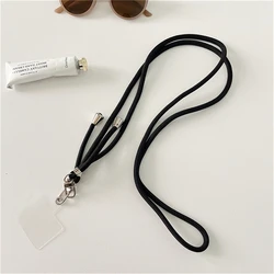 Colorful Adjustable Nylon Phone Strap - Cute & Stylish Lanyard Pendant (Black)