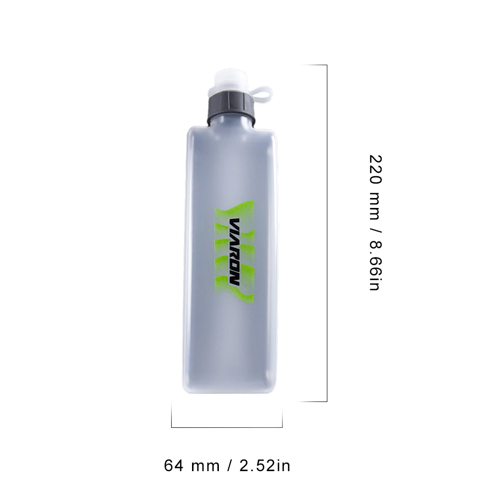 Sports Water Bottle 350ml Running Water Bottle Flat Kettle Portable Bicycle Hiking Fitness Water Bag with Dust Cover Marathon Outdoor Drinkware portable water bottle sports water bag