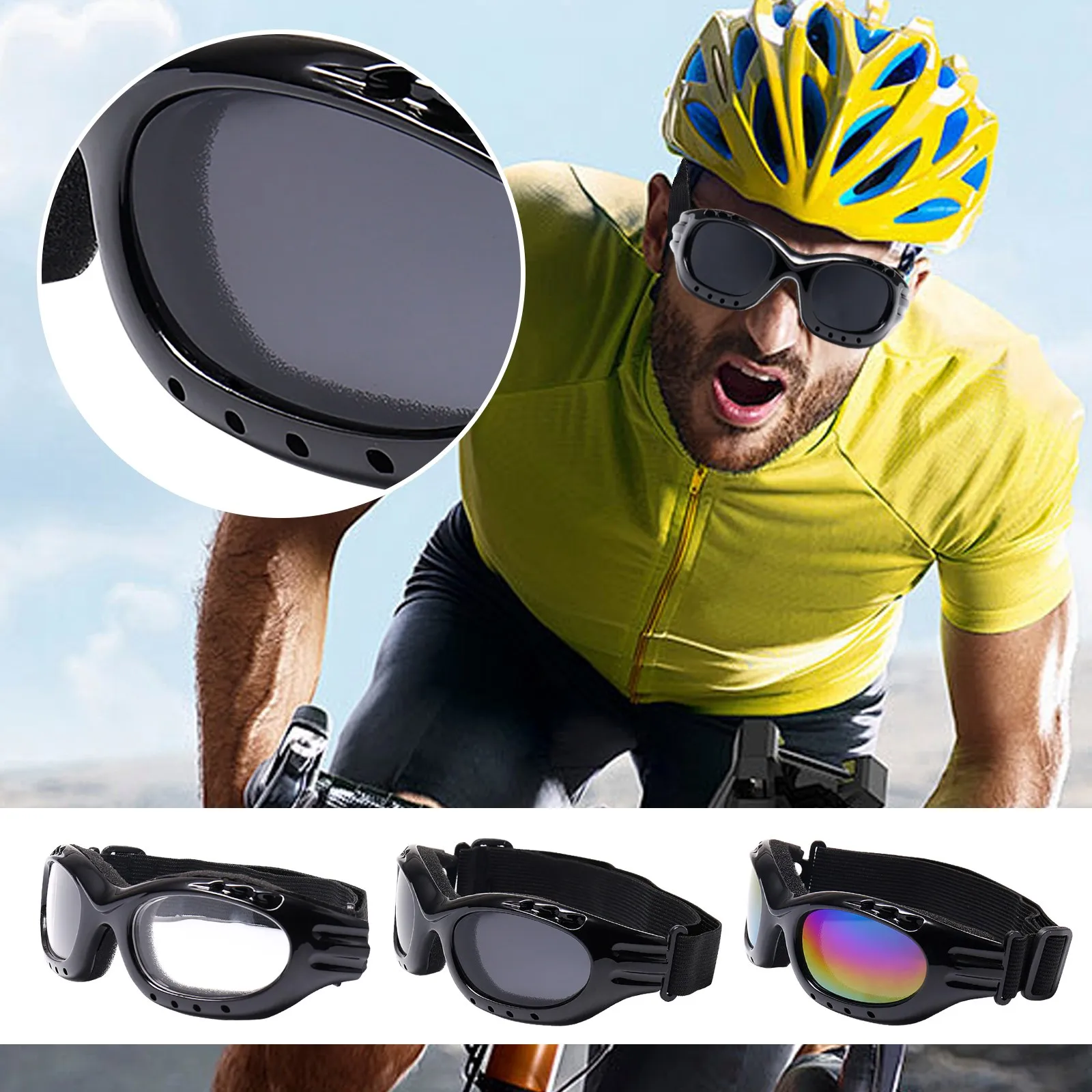 Cycling Glasses Windproof Outdoor Sport Eyewear Motocross Sunglasses Snowboard Goggles Ski Googles For Men Women Tool