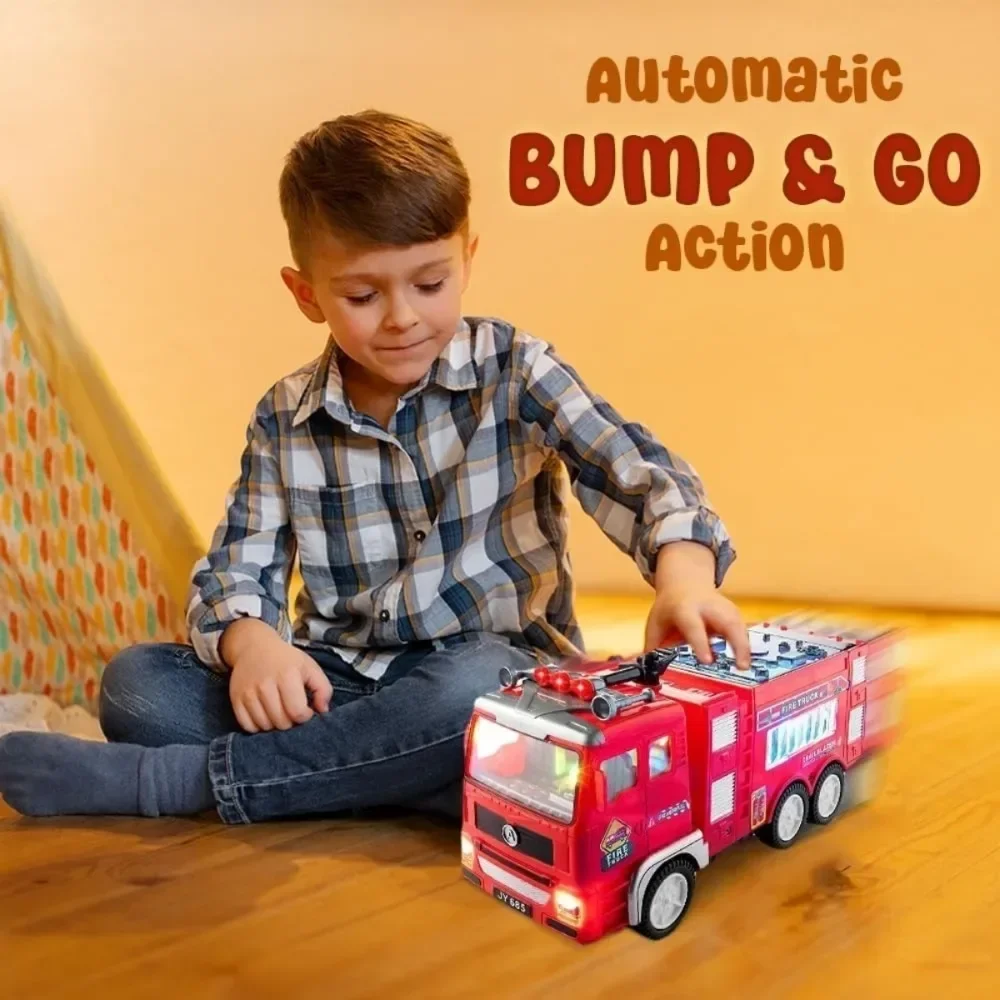 Children's Fire Truck Toy with Lights and Sounds - Perfect Birthday Gift