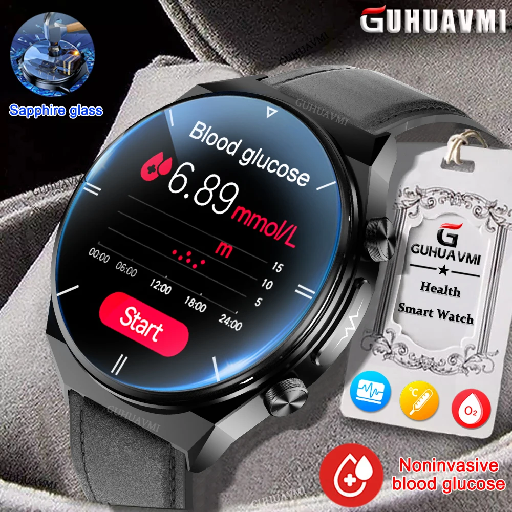 

2023 ECG New Blood Glucose Smart Watch Men Body Temperature Blood Pressure Health Watch IP68 Waterproof Clock Women Smartwatches