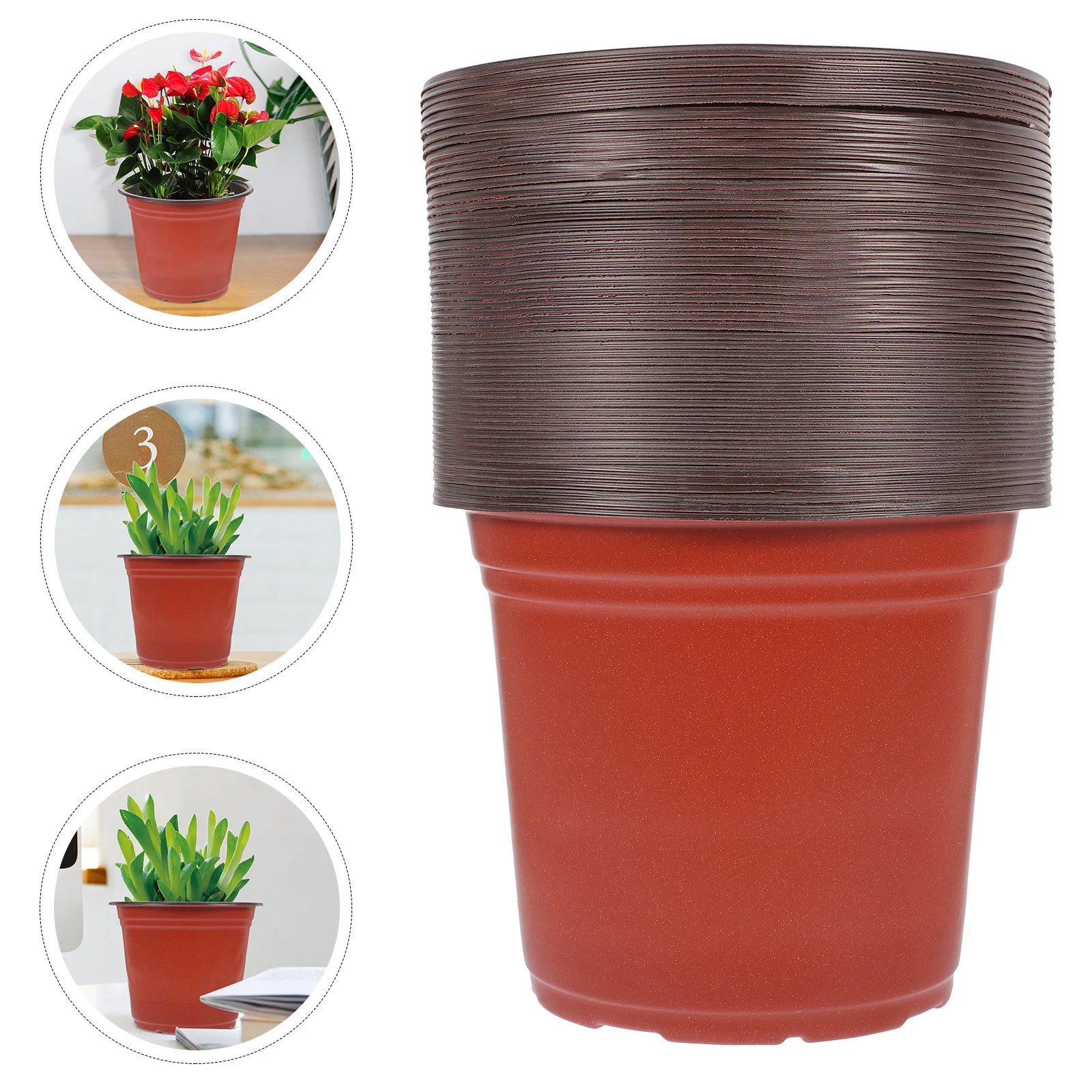 

Flower Pot Seedling Pots with Drainage Holes Garden Supply Planter Nursery Starter for Plants