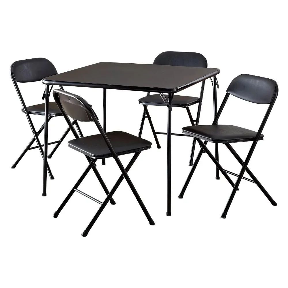 

Cosco 5-Piece Card Table Set, Black
