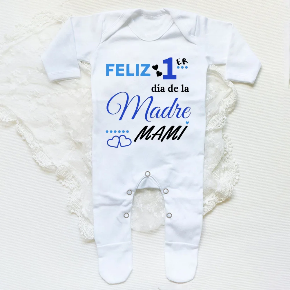 Happy Mother's Day Mom Baby Sleepsuit 1st Mothers Day Baby Grow Pyjamas New Mummy Gift Toddler Infant Boys Girls Outfits