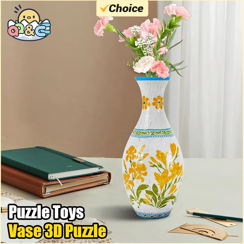 Plastic Puzzle Home Decoration Flower Arrangement Toy
