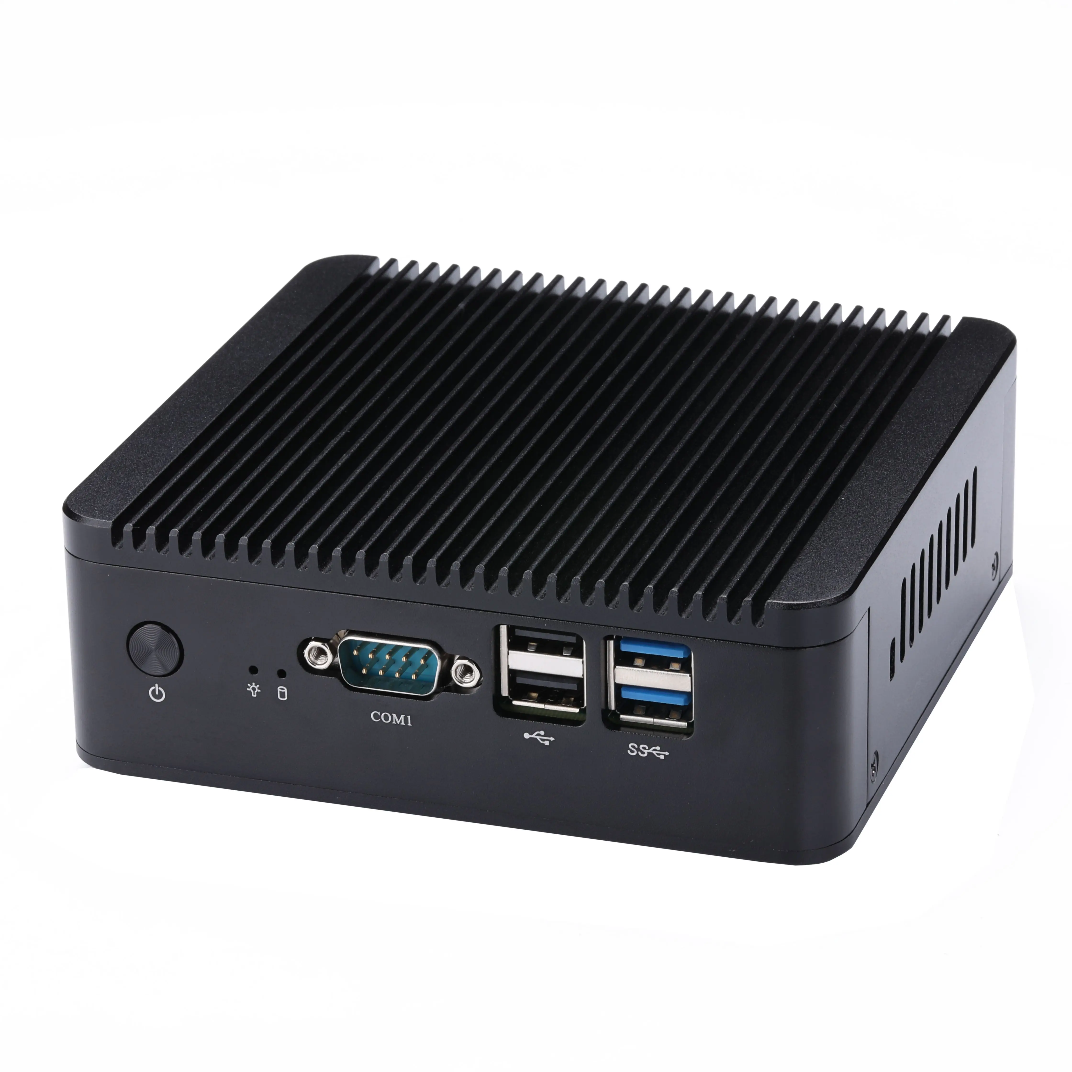 QOTOM Core i3/i5/i7 Processor 4 COM Ports Gateway Router Fanless Mini PC Q535P/Q555P/Q575P