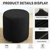Waterproof Ottoman Cover Stretch Ottoman Slipcover Round Storage Cover Folding Stool Covers Furniture Cover for Footrest Ottoman 3