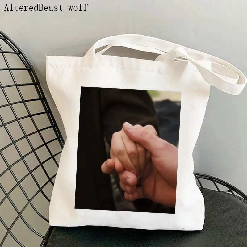 Women Shopper bag No Mourners No Funerals Printed Bag Harajuku Shopping Canvas Shopper Bag girl handbag Tote Shoulder Lady Bag