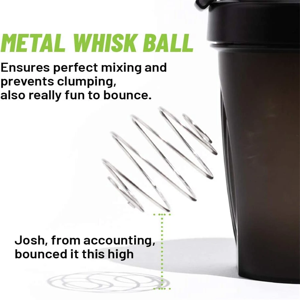 Shaker Bottle 1pc Shaker Bottle with Shaker Balls 400ml Leak Proof Drink Bottle For Shake Pre Work Out Hiking Fitness Cup