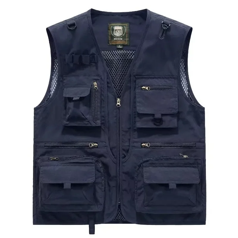Windbreaker Hunting Vest Men's Padded Leather Vests Work Waterproof Sleeveless Jacket Fishing Professional Tactical Clothing Man