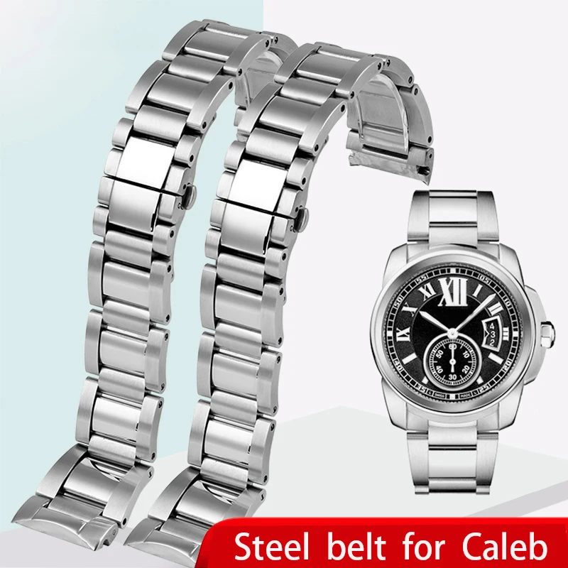 23mmmetal-watch-bracelets-men-high-quality-stainless-steel-watchbands-fashion-women-watch-strap-band-for-fit-cartier-accessories