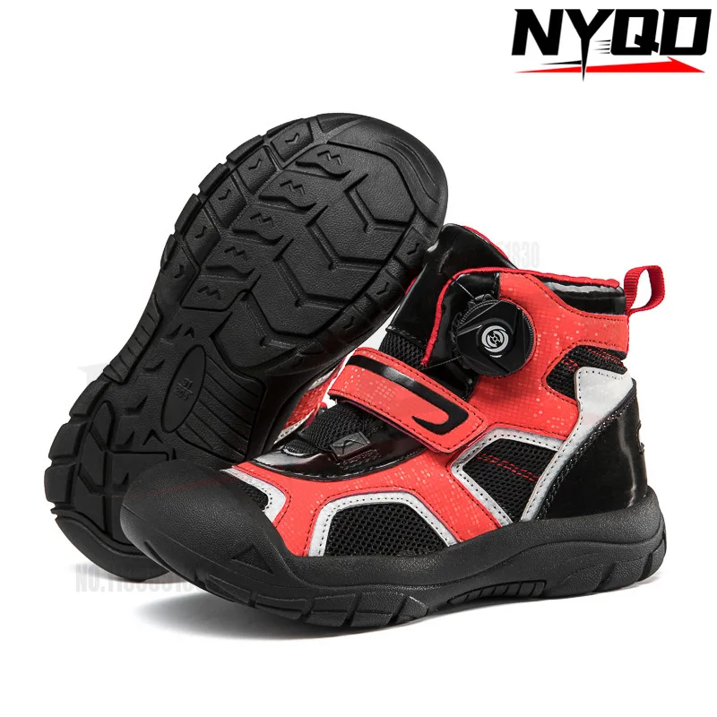 Child cycling shoes road balance bike shoes sliding training bicycle racing flat child motorcycle boots 26-33 size