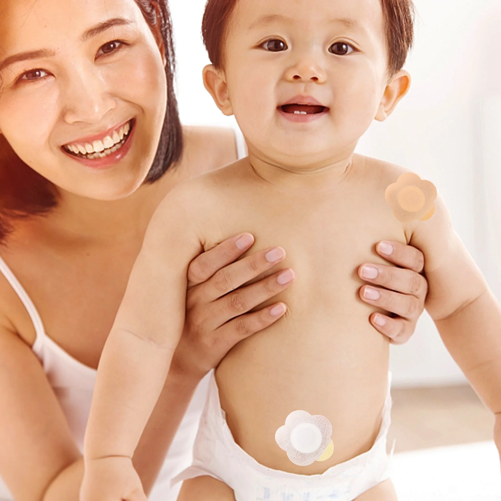 200pcs Baby Belly Button Stickers Breathable Belly Patches Disposable Prevent Infection Navel Patches Hernia Pad Baby care