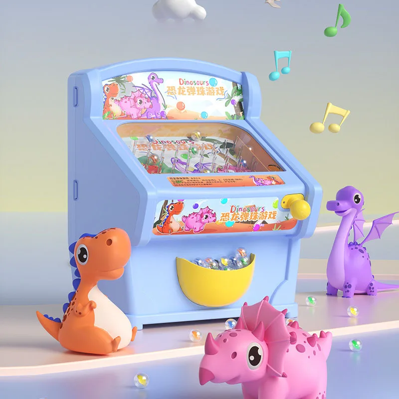 

Fun Dinosaur Pinball Machine Electronic Music Toy Children's Table Games Develop Hand-Eye Coordination Maze Marble Reward Game
