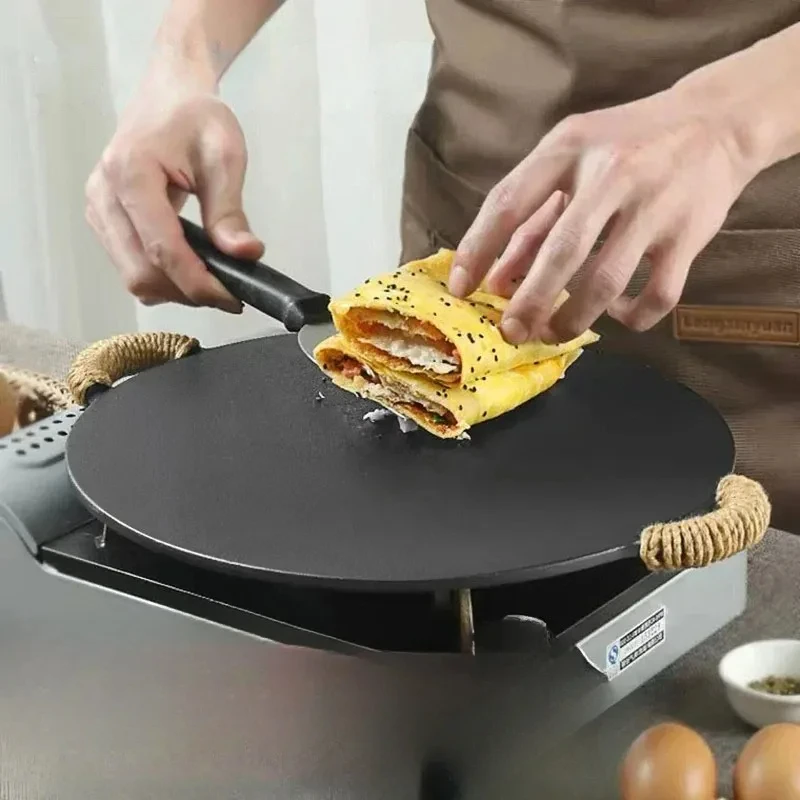 Commercial Crepe Pan, NonStick Flatbread and Pancake Cooker for Home and Street Vendors, HighHeat Griddle, Easy Clean Surface 2
