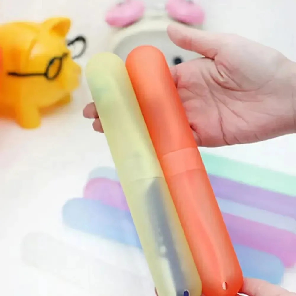 Travel Toothbrush Storage Box Bathroom Toothpaste Holder Storage Case Box Organizer Travel Toiletries Cup New Creative