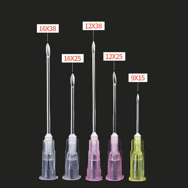 100pcs Veterinary Disposable Injection Syringe Needle with Shell Farm Supplies Dispensing Tools For Pig Cattle Sheep Dog Chicken
