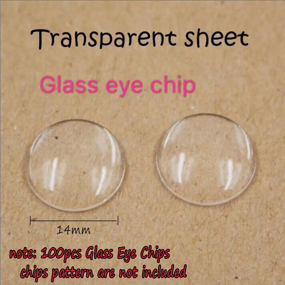 100pcs 14mm Hot Kids Toy Accessories Blyth Dolls Glass Eye Chips Time Gem DIY Crafts