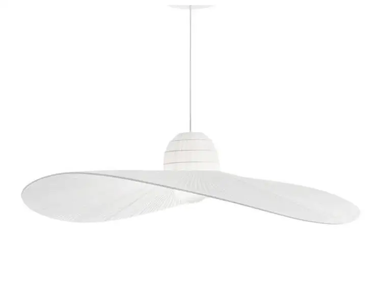 Designer Hut Kronleuchter kreative Stoff Pendel leuchte für Wohnzimmer Schlafzimmer Hotel weiß schwarz LED Esstisch Hängelampe – Detail 7