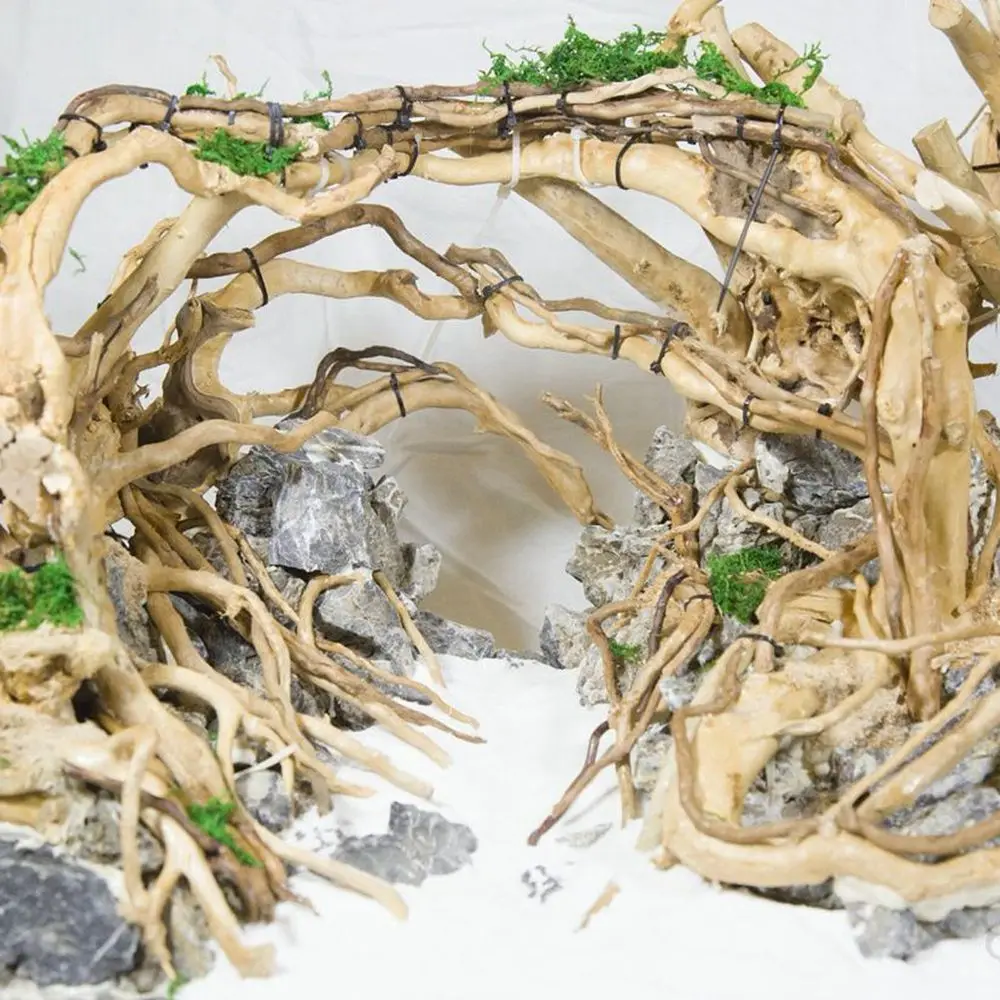 Title 4, 1 Pcs Natural Tree Trunk Aquarium Decoration Wo...