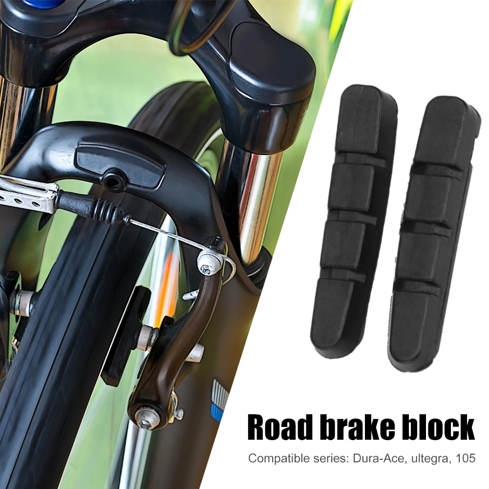 로드 바이크 브레이크 패드 신발 고무 V 브레이크 블록, DURA ACE ULTEGRA 105 용, 거치대 사이클 브레이크 후프 부품, 2 쌍