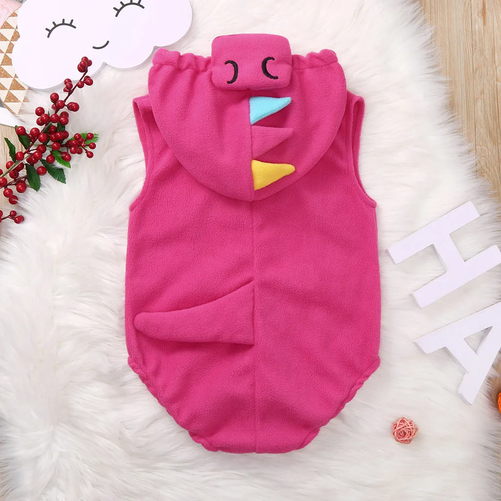 Cosplay Costume Halloween Dress Outfit Baby Girl Pink Dinosaur Costume Infant Toddler Hoodie Bodysuit Short Romper Photography Halloween Fancy Dress 6M 12M 18M 24M