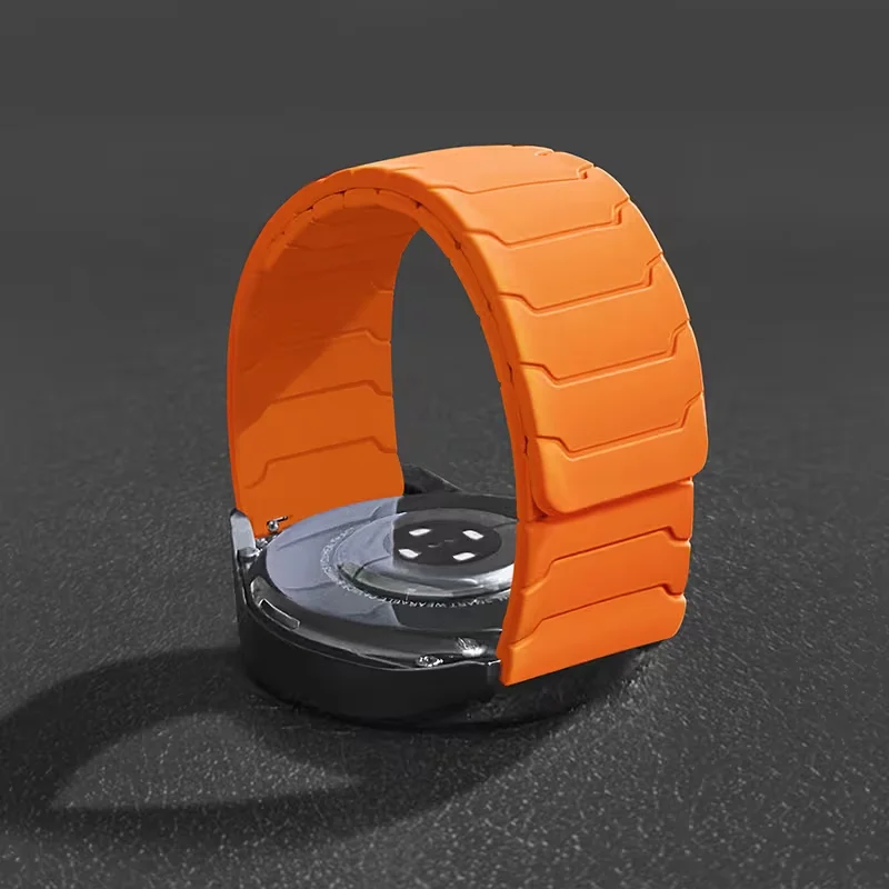 Magnetic Loop Silicone Strap, 20mm & 22mm Bracelet Band
